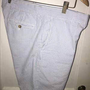 Vineyard Vines 32 Light Blue Seersucker Shorts